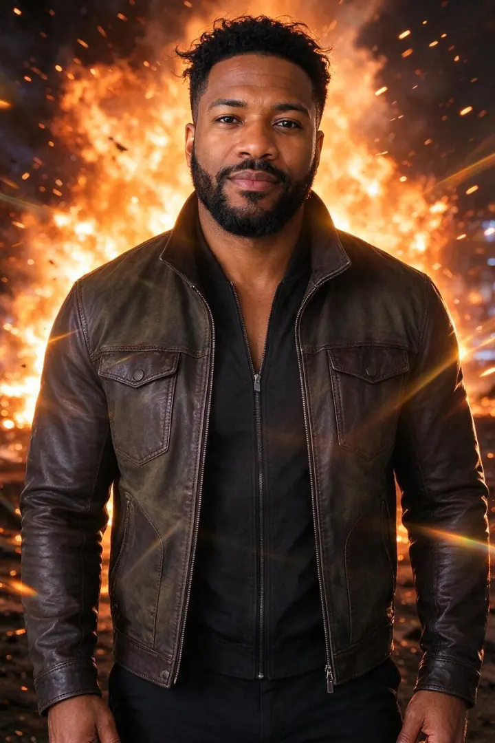 Action Hero photo effect applied to a selfie