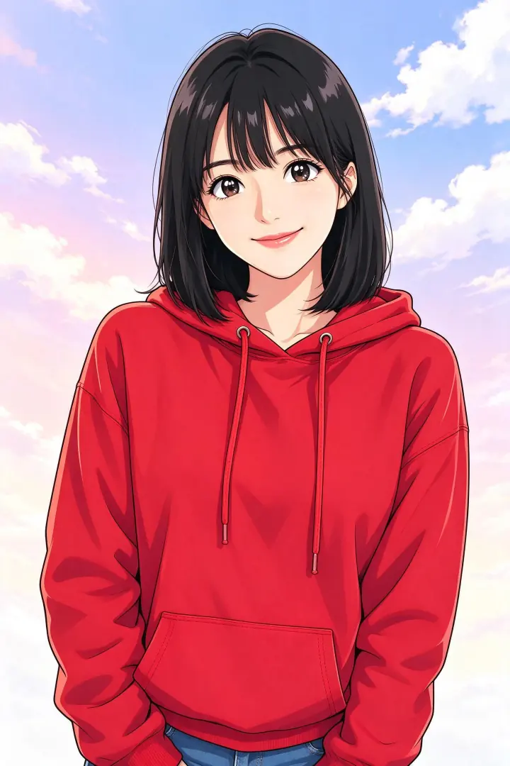 Anime You photo effect applied to a selfie