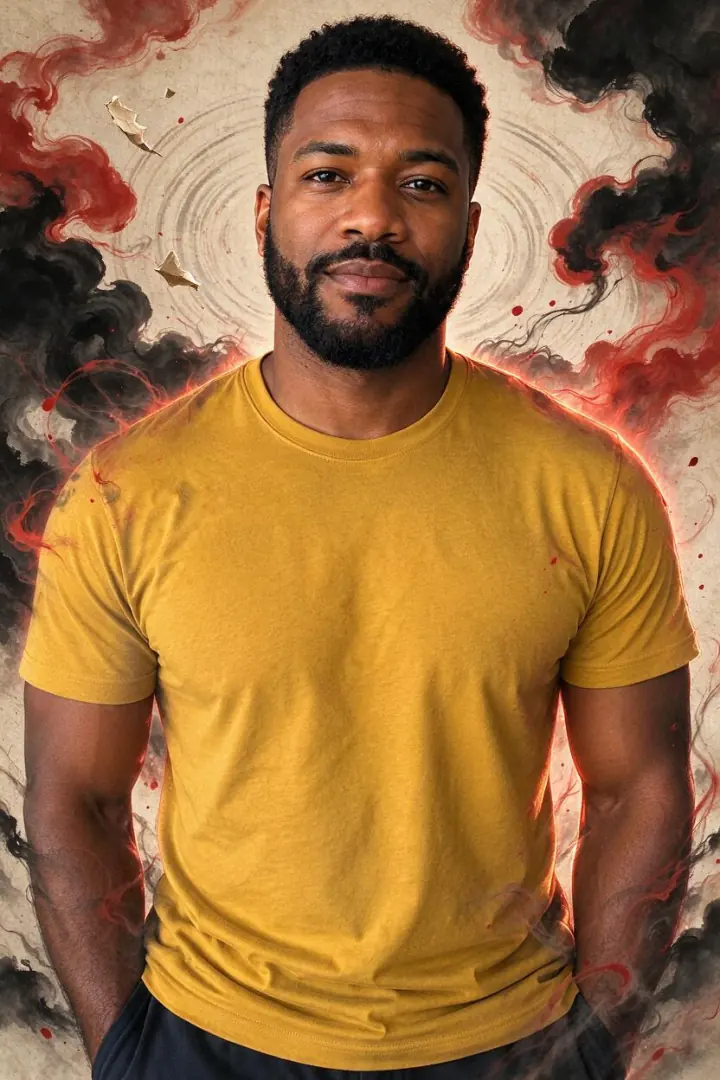 Genjutsu Illusion photo effect applied to a selfie